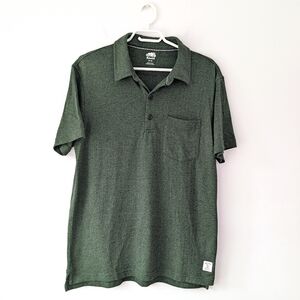 Roots Green Heather Golf Polo In Size M